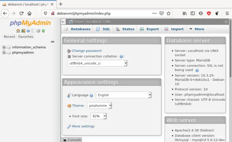 Как установить phpmyadmin на debian 10