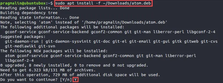 install deb package command line