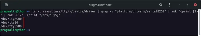 How to list all serial ports on Linux - PragmaticLinux